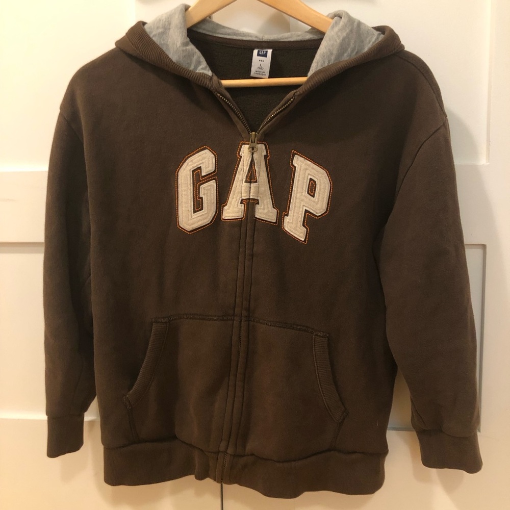 Brown Gap zip-up hoodie